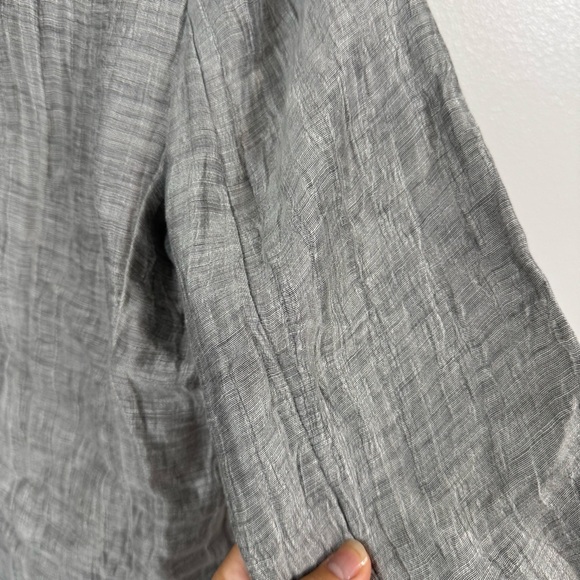 Eileen Fisher Linen Doubleweave Crinkle Sheen Jacket - Picture 4 of 6